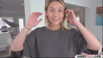 Bath Teen Blonde Cute Dad 