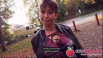 Hungarian Outdoor Brunette Mature 