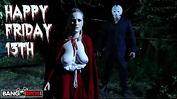 Halloween Blonde Blowjob Shaved 