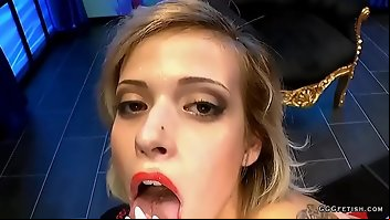 Cum Swallowing Blonde Blowjob Czech Gangbang 